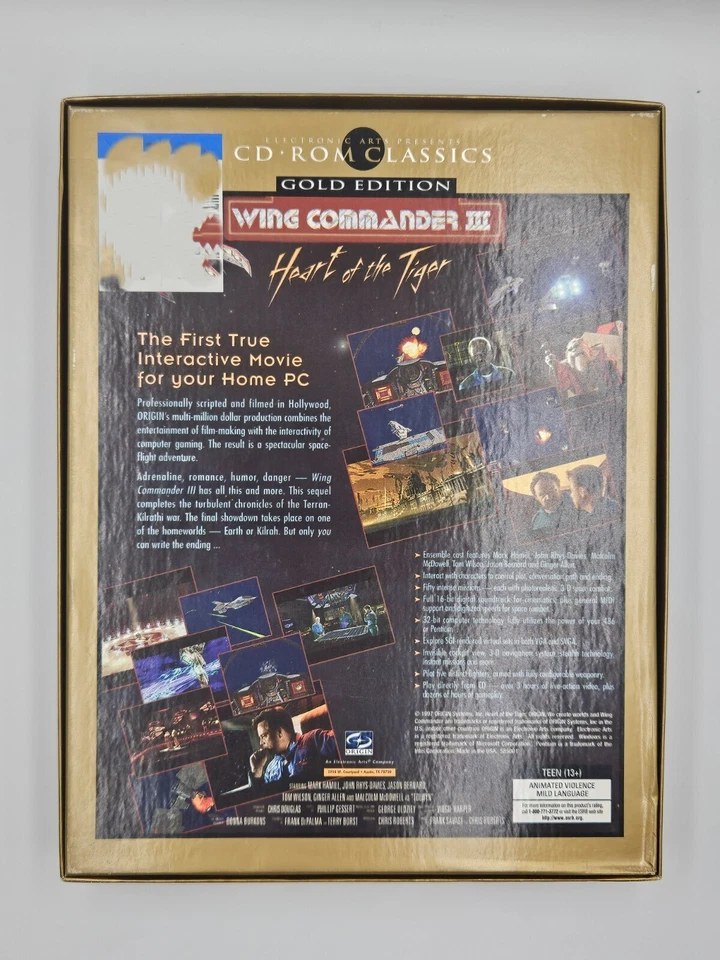 Wing Commander 3: Heart of The Tiger (PC CD-Rom, 1994) Gold Edition--VERY GOOD - Image 2 of 4