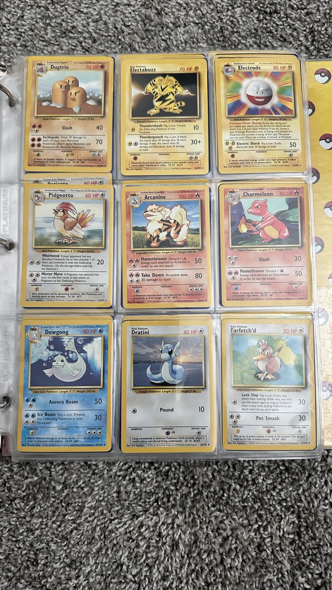 Pokemon Card 1999 Binder Book collection. 28 Holographics +