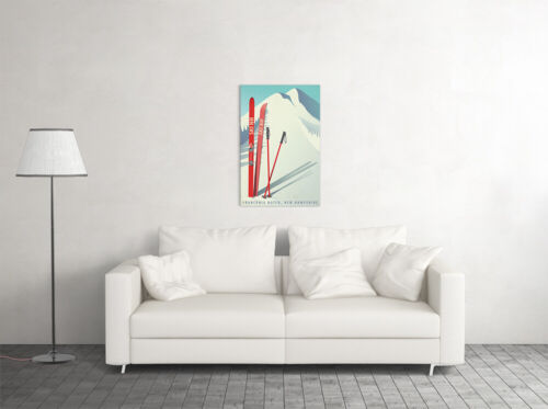 Art mural vintage décoration maison Ski In New Hampshire - AFFICHE 20x30 - Photo 3 sur 4