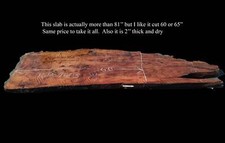 Curly Redwood Slab  Table  Desk  Live Edge  R22-4603