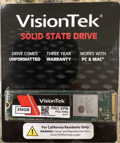 VISIONTEK 901305 256GB PRO XPN M.2NVM, 901305 - Picture 1 of 2