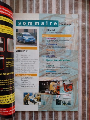 REVUE TECHNIQUE CARROSSERIE CITROEN C3 Essence Diesel Depuis 2002 - Picture 2 of 8