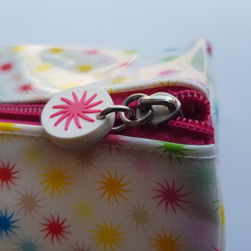 Colour swirl soft pencil case Vinyl stationary sewing bag zipper 19cm school - Picture 16 of 16