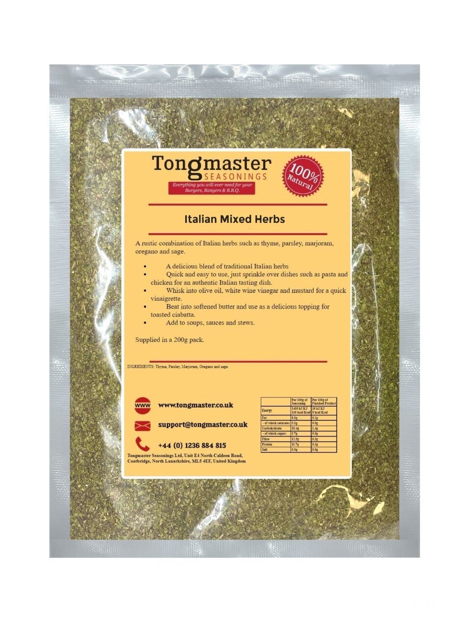 Dried Italian Mixed Herbs - 1kg