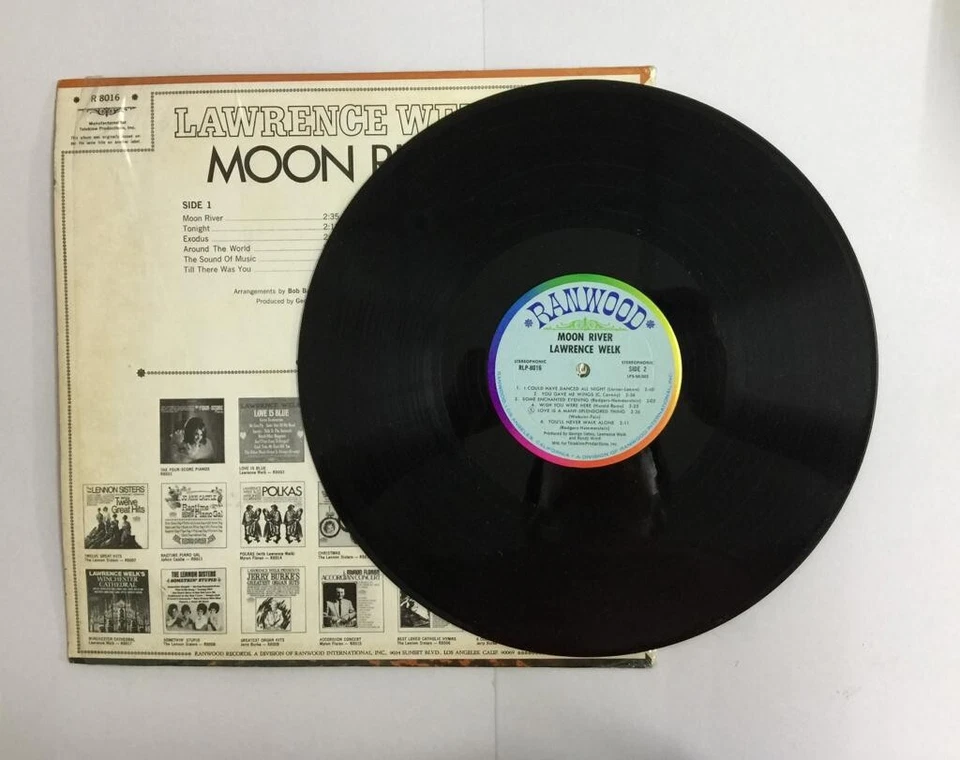 Mazuma *VM41 Vinyl Lawrence Welk - Moon River 黑胶唱片 Piring Hitam - Image 3 of 3