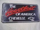 Chevrolet Heartbeat Of America Chevelle License Plate New