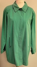 ASTRAKA Raincoat UK- Medium Emerald Green Button Front Pockets Pre-Owned