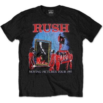 Rush Moving Pictures Tour T-Shirt Black New
