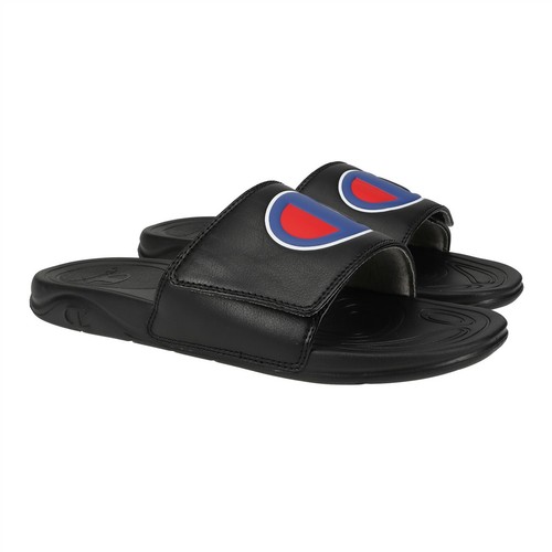 Champion Big Kids Black Mega Slide Slip-on Adjustable Sandal Unisex Shoe Size 4 - Picture 1 of 5