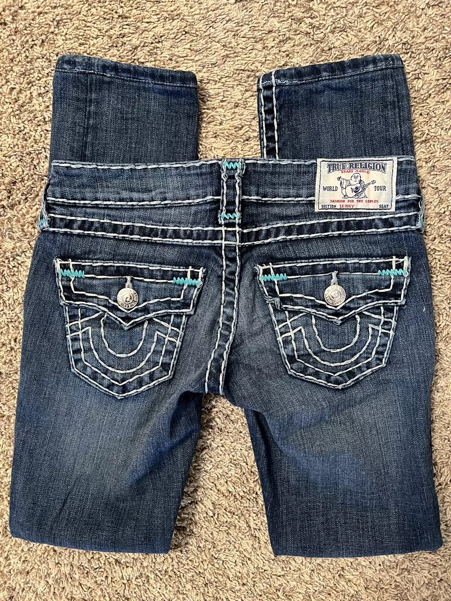 True Religion Brand Jeans World Tour Skinny Flap Natural Super T