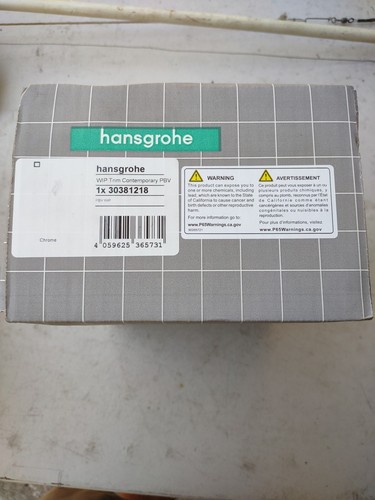 Hansgrohe Shower Trim, WIP Contemporary PBV Chrome 30381218