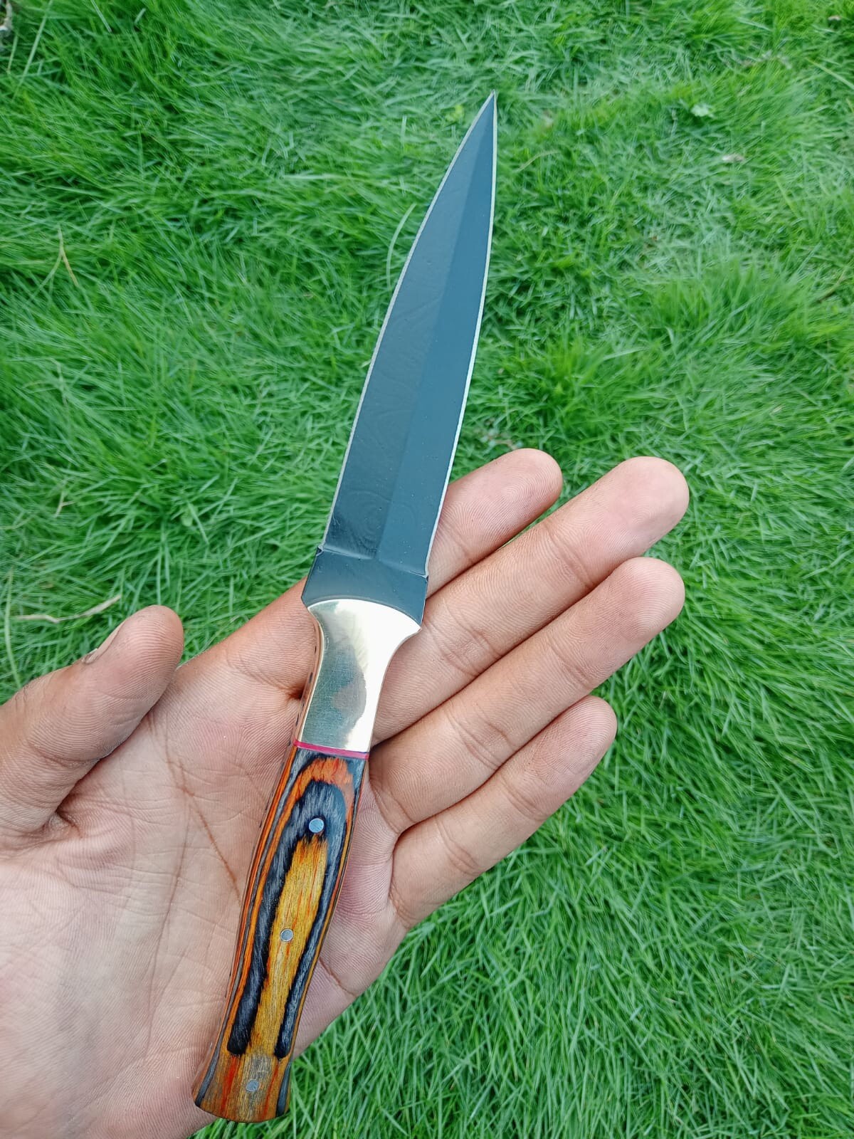Handmade D2 DAGGER DoubleEdge HUNTER BOOT KNIFE POWDER COATING BLADE ...