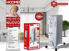 x Stufa Termosifone Elettrico 1500w 7 Elementi Hoomei Hm-8915