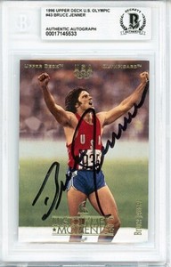 1996 -BRUCE JENNER- Beckett BAS Signed/Autograph/Auto UD Olympics Card - CAITLYN