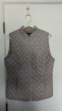 Eva Longoria, Light Grey Minimal Puff Vest Size M