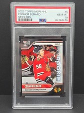 2023 Topps Now NHL Hockey Stickers #5 Connor Bedard RC Rookie PSA 10