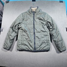 Member's Mark Kids XL 14/16 Reversible Full Zip Fleece Jacket Green/Beige