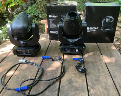 2 x Cameo Auro Spot 200 LED Moving Head, DMX, Spot, Zubehör, Bedienungsanleitung