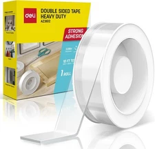 Deli Double Sided Tape Heavy Duty, Nano Tape, Double Sided Mounting Tape, Clear