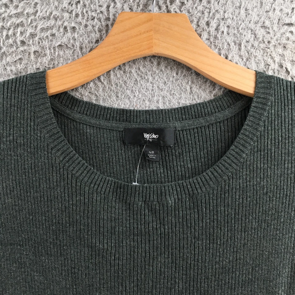 Vestido Suéter Mossimo Supply Co. Para Mujer L Gris Tejido Sin Mangas Cuello Redondo Informal Foto 3 de 4