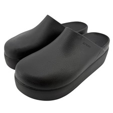 Crocs Dylan Platform Clog Mule Black Women 10 Chunky Y2K Casual Slip On Comfy