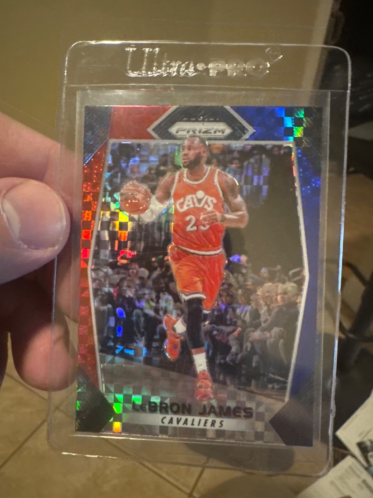 2017-18 panini prizm lebron james red white blue
