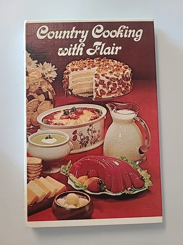 COUNTRY COOKING WITH FLAIR California Milk Advisory Board Dairy Cheese cake VTG