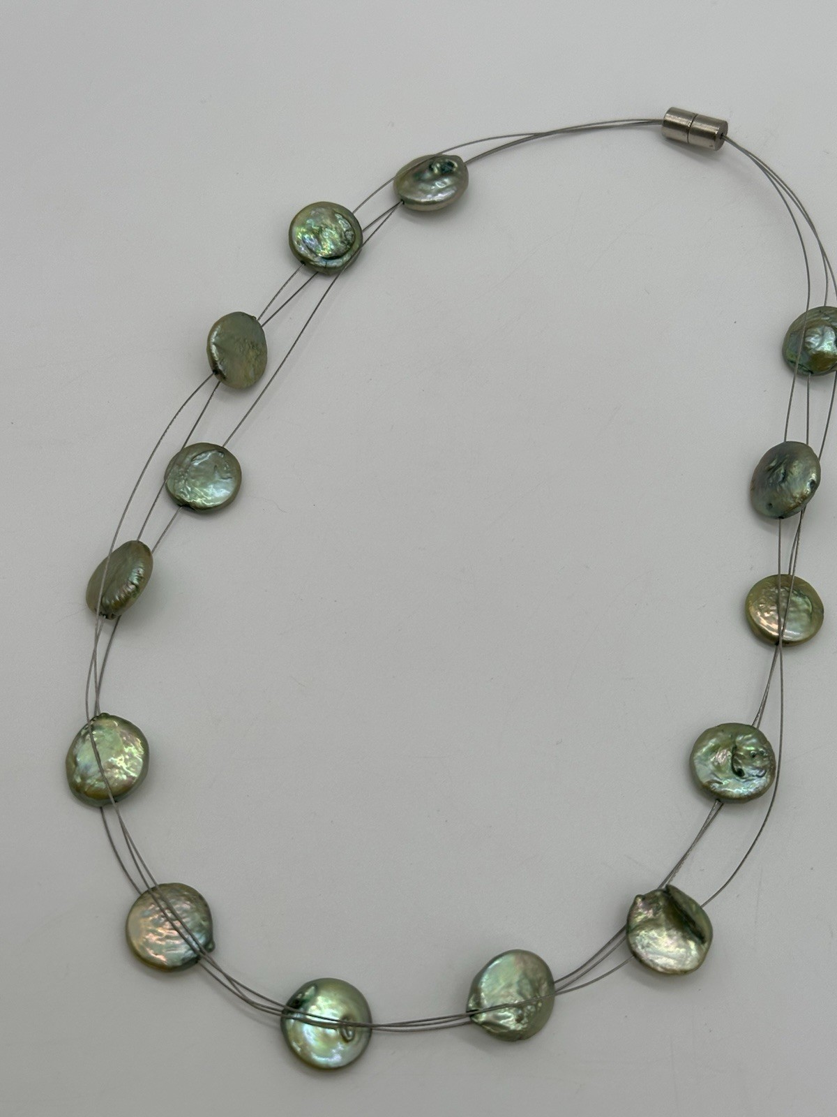 Beautiful Statement Triple Strand Wire Necklace &… - image 4