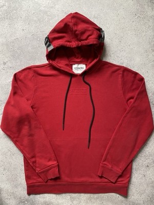 Iceberg Hoodie Red Men s Size XL With Logo Cotton