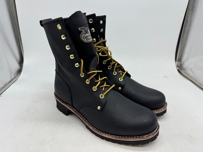 Georgia Boot 8'' Logger Work Boot Men's Black Leather Lace-Up Comfort - 13 WIDE