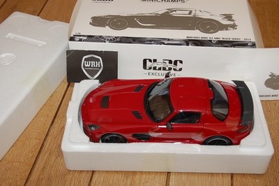 MERCEDES SLS AMG BLACK SERIES RED Minichamps SUPERB VERY RARE 1/18 FREE SHIPPING