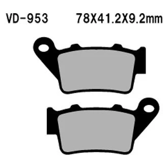 For Triumph Street Triple RS 18 Vesrah Rear Organic Semi-Metallic Brake Pads Foto 2 de 2
