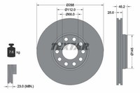 2 X Bremsscheibe Textar 92121005 FüR VW Passat Skoda