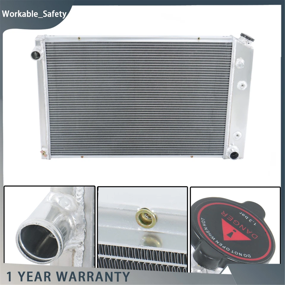 Radiador de núcleo de aluminio de 4 filas 1973-1975 para camioneta GMC C15/C1500 716 CC716 Foto 2 de 4