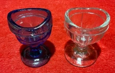 Vintage Eye Cups Set of 2 Blue/Clear Glass