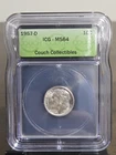 1957-D ICG MS64 Roosevelt Silver Dime 10c-90% Silver