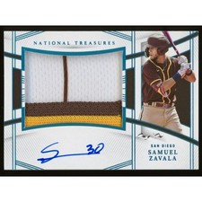 2023 National Treasures Samuel Zavala Rookie Material Signatures Platinum 1/1