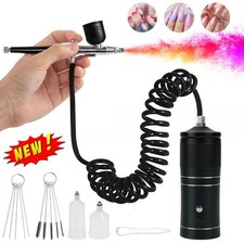 Airbrush Set Tragbar Spritzpistole mit Kompressor Kabellose Mini Air Brush DHL!