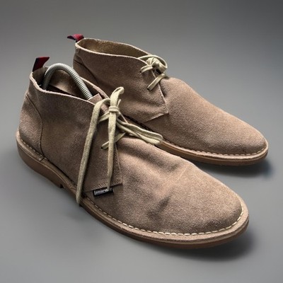Lambretta Wildleder Desert Boots Herren UK 10 Beige Taupe Chukka Schuhe Kreppsohle Mod