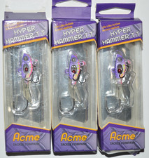 3 lures acme hyper hammer t.t. size 40 ice fishing jig 40hh/yp