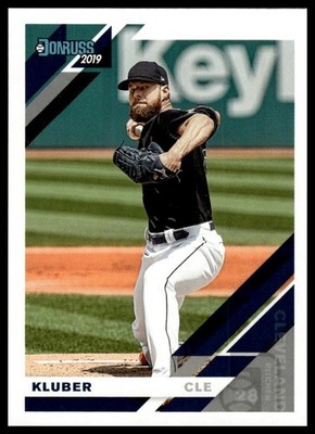 2019 Donruss #86b Corey Kluber just last name ''Kluber'' on front