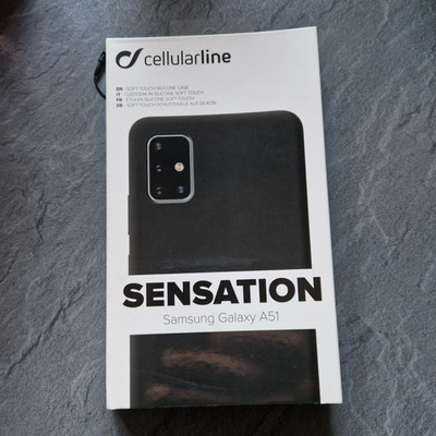 Cellularline SENSATION Silikon Schutzhülle Soft Touch Samsung A51 schwarz