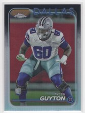 #299 Tyler Guyton 2024 Topps Chrome Refractor RC Dallas Cowboys
