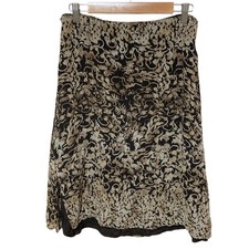 MAX MARA pura seta Max Mara Pure Seta Allover Print Silk Wrap Skirt 44 Ext 