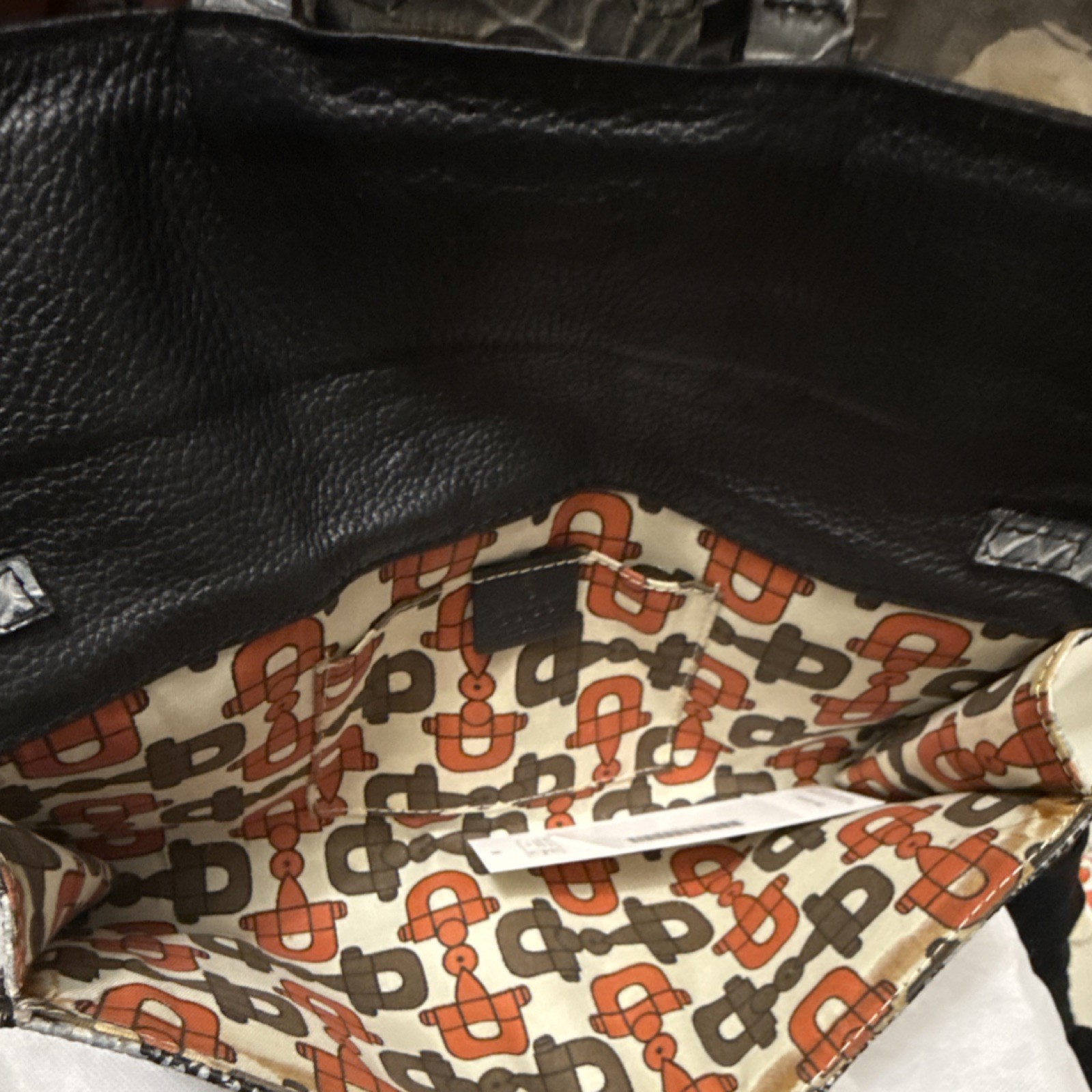 Gucci Python Print Clutch Wallet Gray Black Gold … - image 5