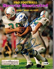 Larry Csonka Bob Griese signed autographed Dolphins 1973 Sports Illustrated JSA