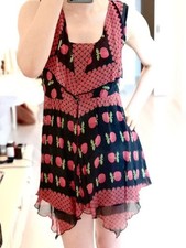 Anna Sui 100 Silk Mini Dress S China Japan