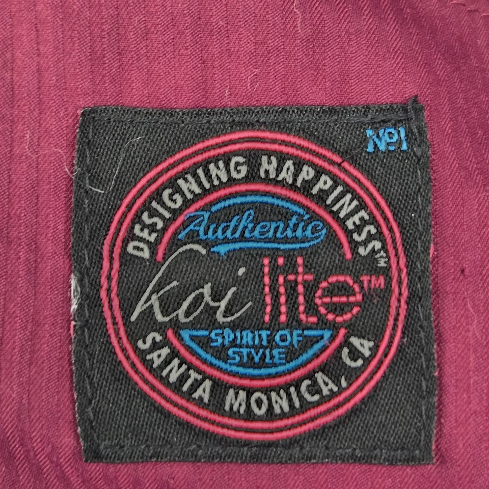 Koi Lite Women Scrub Top XS Red 317 Logo PO#CT87327 Short Sleeve - Image 3 of 4