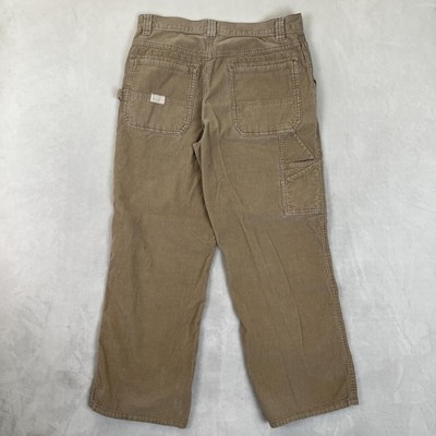 Vintage Old Navy Corduroy Painters Carpenter Pants Mens 33x30 Beige Relaxed Y2K