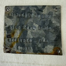 vintage Pima County AZ corner gold mine mining claim marker sign 3x3.5" metal